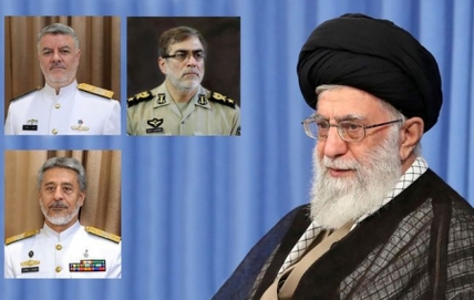 سپاه نیوز:حضرت آیت الله خامنه‌ای در احکام جداگانه‌ای امیر سرتیپ محمدحسین دادرس را به سمت جانشینی فرمانده کل ارتش، امیر دریادار حبیب‌الله سیاری را به معاونت هماهنگ‌کننده ارتش و امیر دریادار حسین خانزادی را به فرماندهی نیروی دریایی ارتش جمهوری اسلامی ایران منصوب کردند.