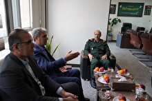 دیدار نوروزی مدیرکل راهداری و حمل و نقل جاده‌ای استان البرز، با فرمانده سپاه امام حسن مجتبی(ع)