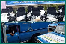 اهدای ۴۳ دستگاه ویلچر برقی و ۵۰۰ سری جهیزیه توسط قرارگاه محرومیت زدایی سپاه