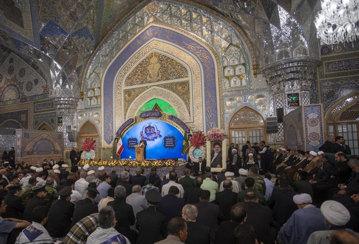 مراسم اولین سالگرد شهید رئیسی در حرم مطهر رضوی با حضور فرمانده کل سپاه