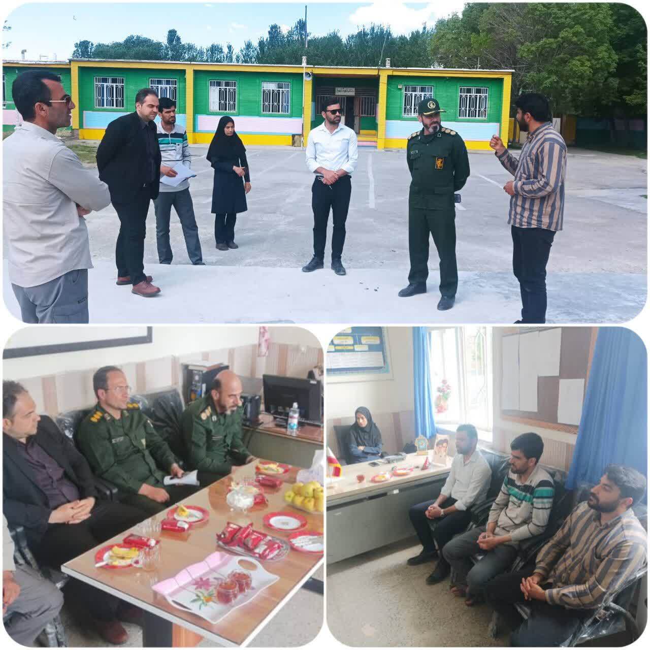 بازدید سرهنگ اسماعیلی از روند احداث کفپوش ورزشی دبستان شهید شهریار دلبران