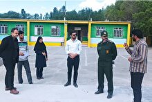بازدید سرهنگ اسماعیلی از روند احداث کفپوش ورزشی دبستان شهید شهریار دلبران