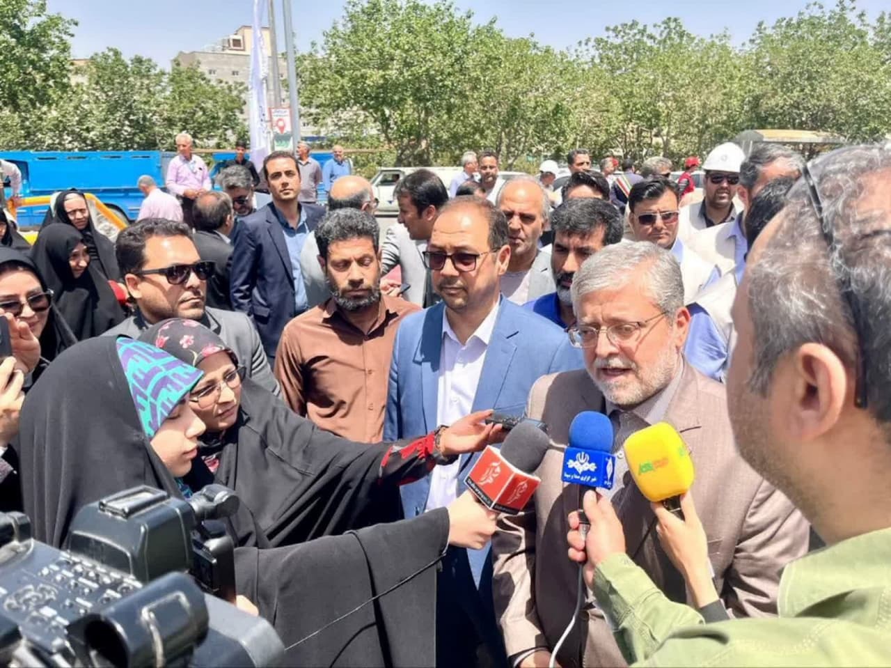 آیین افتتاح دوربرگردان تقاطع سه‌سطحی میدان شهید فهمیده مشهد