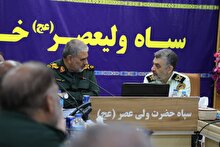 دیدار فرمانده نیروی انتظامی خوزستان با فرمانده سپاه ولی عصر(عج) خوزستان به مناسبت سالروز تاسیس سپاه