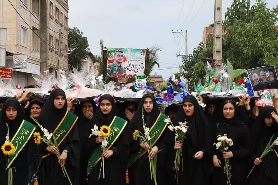 تشییع پیکر شهید مرتضی خزایی‌پول در نوشهر