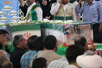 مراسم وداع با شهید طریق القدس سرلشکر پاسدار شهید حاج مهدی ربانی و همسر گرامی‌شان، شهیده سکینه ابراهیمی