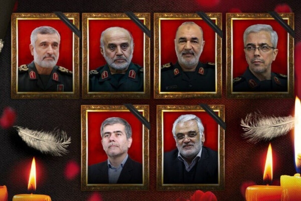 تشییع پیکر مطهر فرماندهان شهید تجاوز وحشیانه رژیم صهیونیستی
