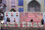 گوشه ای از مراسم تشییع شهدای سپاه کرمان در پی حمله رژیم غاصب صهیونیستی