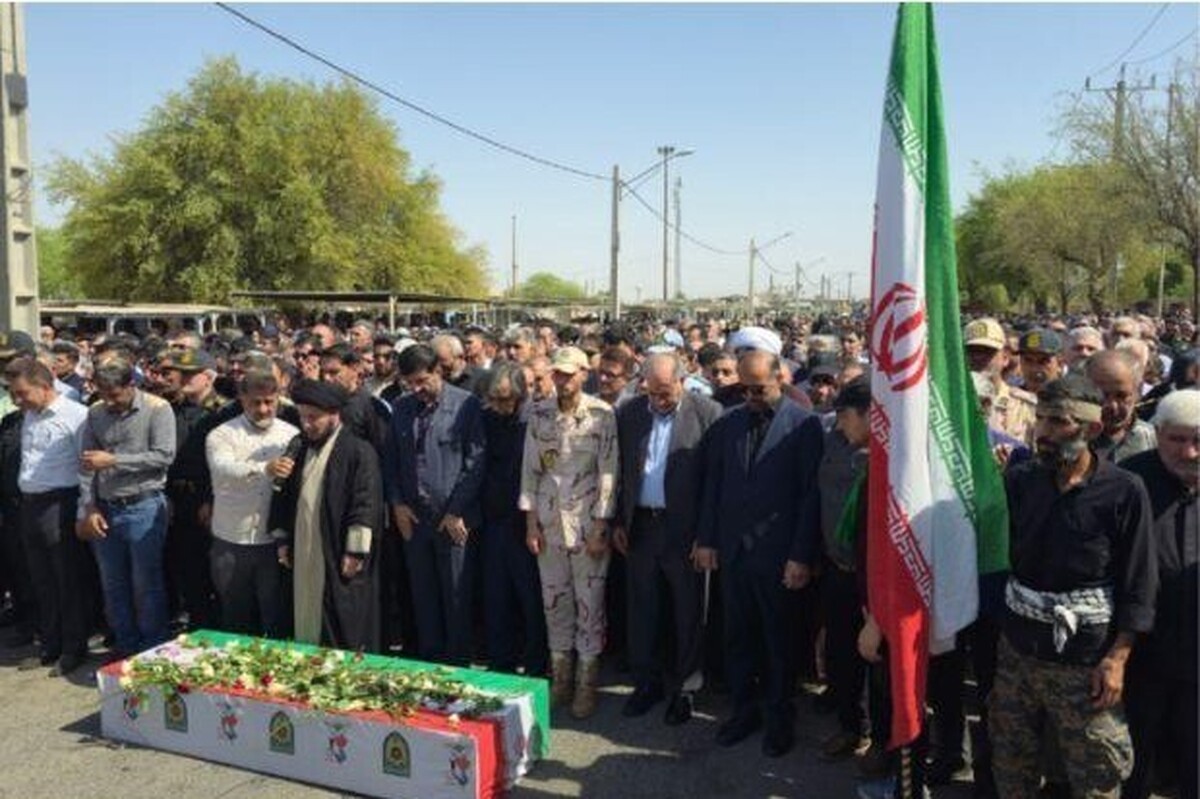تشییع باشکوه شهید مدافع امنیت سجاد ادیب در اندیمشک