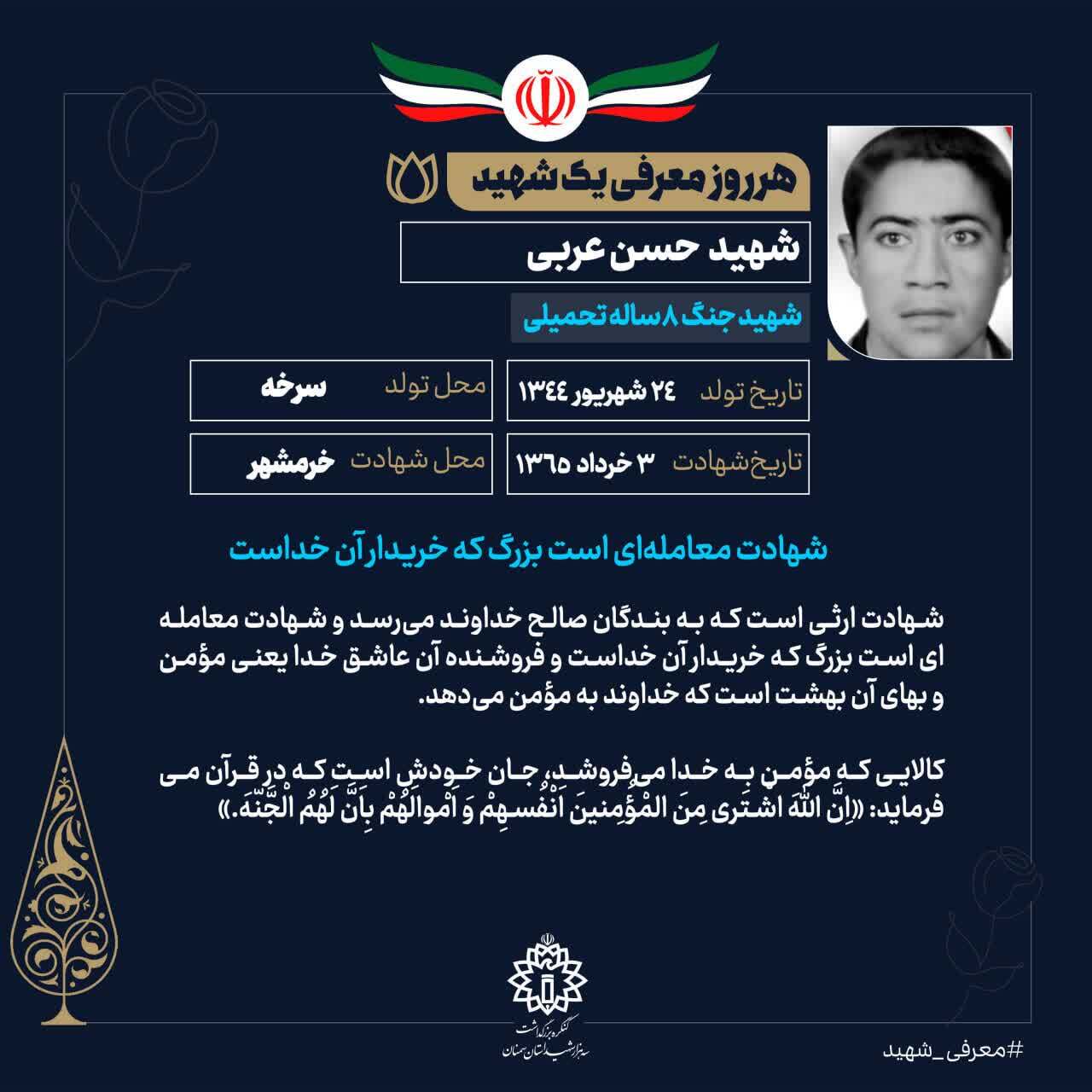 شهادت معاملهای است بزرگ که خریدار آن خداست شهادت معاملهای است بزرگ که خریدار آن خداست