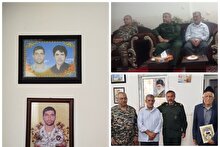 دیدار از خانواده دو شهید در کازرون