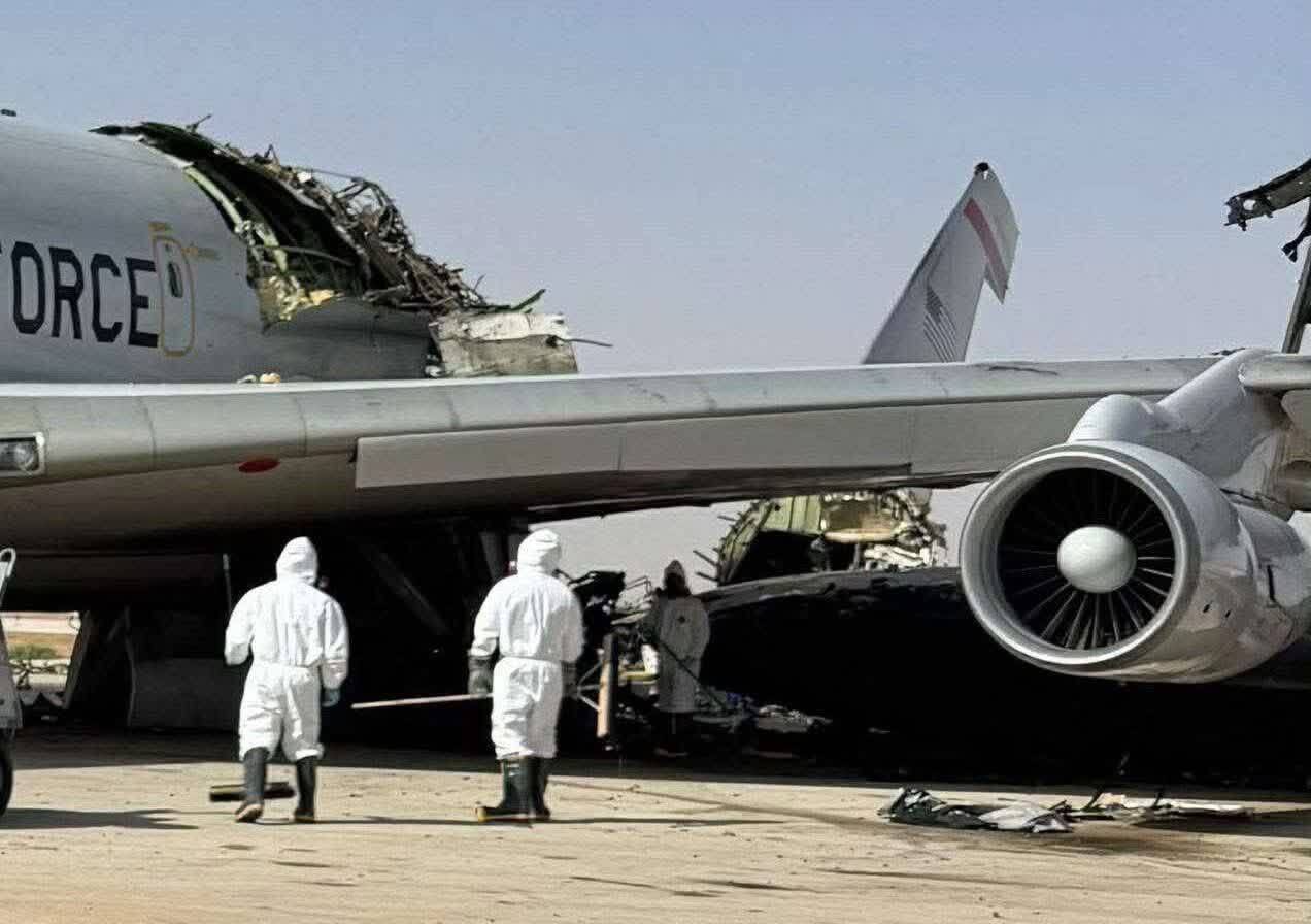 یک فروند هواپیمای E-3 معروف به آواکس به صورت صد درصد منهدم شد