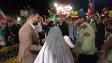 جشن پیوند آسمانی 35 زوج‌ جوان در نجف آباد برگزار شد
