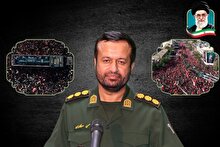قدردانی فرمانده سپاه  امام سجاد علیه‌السلام هرمزگان از حضور حماسی مردم  در آیین تشییع رهبر شهید 