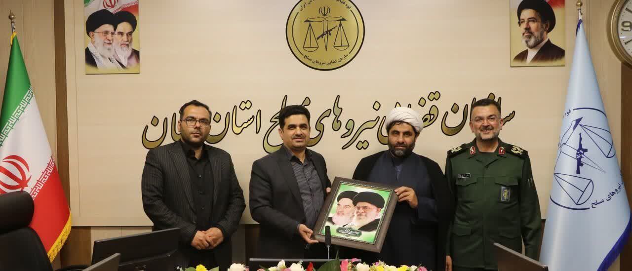 دیدار فرمانده سپاه استان سمنان با رئیس سازمان قضایی نیروهای مسلح به مناسبت هفته قوه قضائیه