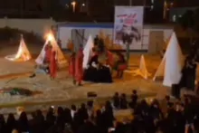 اجرای تعزیه در مسجد امام‌رضا(علیه السلام) شهرستان چابهار