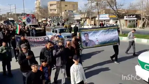 برگزاری مراسم تشییع شهید والامقام سرهنگ معین حیدری&nbsp;در چالشتر (غرب شهرکرد)