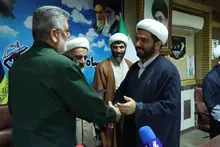 آئین تکریم و معارفه مسئول دفتر امور روحانیون سپاه قدس گیلان