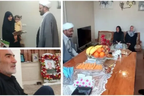 دیدار و تجلیل از سه خانواده شهید جنگ رمضان