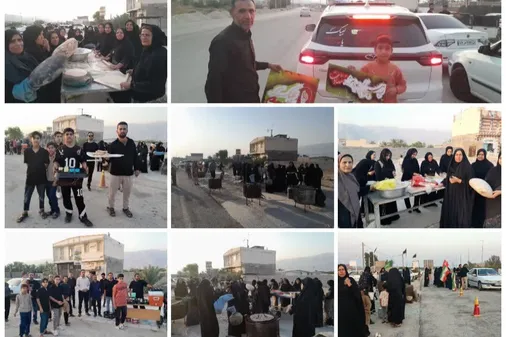 راه اندازی ایستگاه صلواتی پخت نان محلی به یاد رهبر شهید انقلاب
