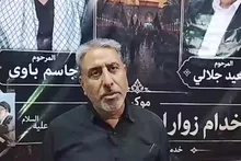 گفتوگو عربی با مسئول موکب خدام زوار الامام الحسین علیه السلام مرز چذابه درباره خدمات و تردد زائران