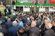 اقامه نماز، وداع و تشییع پیکر پاک و مطهر شهیده نصرت افتخاری در رضویه زاهدان