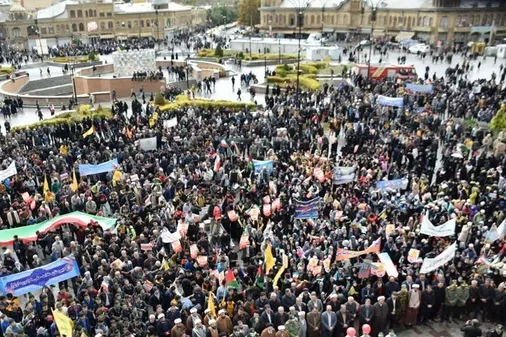 راهپیمایی دشمن&zwnj;شکن مردم انقلابی دارالمومنین همدان در ۱۳ آبان