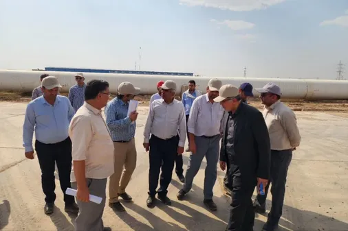 بازدید معاون سازمان برنامه و بودجه از پروژه راهبردی انتقال آب غدیر