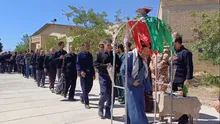 اعزام کاروان مردمی شهرستان اقلید در  استان فارس به تهران جهت  شرکت در مراسم تشییع  و وداع با رهبر شهید و تجعید بیعت با مقام معظم رهبری سید مجتبی خامنه‌ای(مدظله‌العالی)
