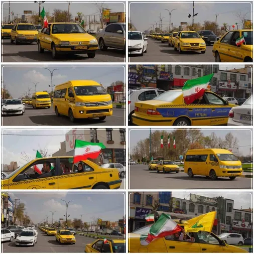 کاروان خودرویی تاکسی&zwnj;داران هشتگرد