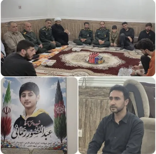 دیدار فرمانده سپاه شهرستان با خانواده شهید افغانستانی جنگ رمضان