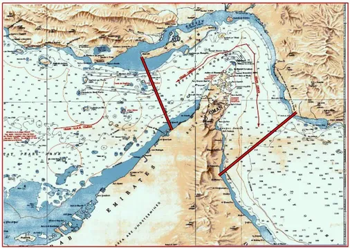 محدوده جدید تنگه هرمز