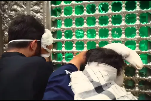 تشرف جمعی از جانبازان وقایع اخیر لبنان به زیارت امام رضاعلیه&zwnj;السلام