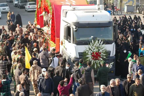 تشییع باشکوه شهدا گمنام دفاع مقدس در کرج