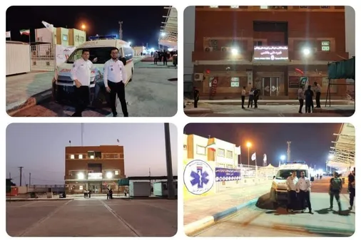 خدمت&zwnj;رسانی اربعینی اورژانس پیش بیمارستانی شهرستان ایذه در مرز چذابه