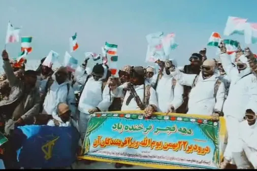 راهپیمایی رزم در برف رزمندگان تیپ امام حسن مجتبی (ع) نیروی زمینی سپاه