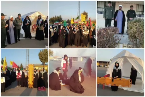 رزمایش امداد ونجات گردان های کوثر بسیج خواهران سپاه شهرستان ابهر