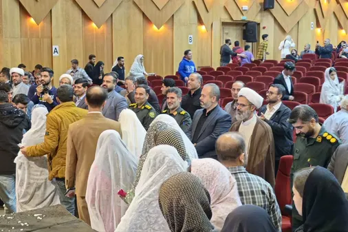 جشن ازدواج ۱۱۴ زوج بسیجی خراسان شمالی برگزار شد
