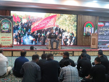 رونمایی از اثر هنری چهره شهید محمد پاکپور در اهواز/ تجلیل از هنرمند انقلابی در مراسم اربعین قرارگاه کربلا