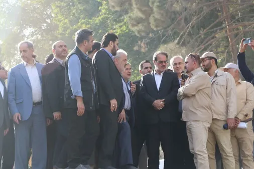 بازدید وزیر نیرو، رئیس سازمان بازرسی و استاندار البرز از پروژه خط انتقال آب زیاران موسسه فاطر
