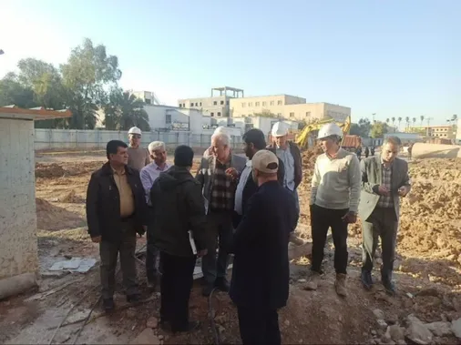 بازدید مسئولین سازمان برنامه و بودجه کشور از پروژه بیمارستان ۶۱۳ تخت&zwnj;خوابی گلستان اهواز