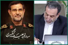سید عباس عراقچی وزیر امور خارجه در پی شهادت سردار تنگسیری فرمانده نیروی دریایی سپاه