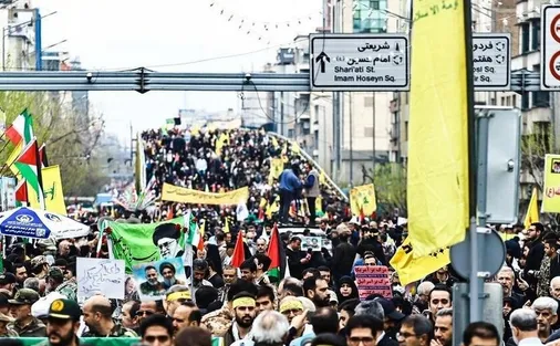 حضور مردم تهران برای حمایت از مردم مظلوم فلسطین