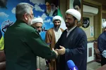 آئین تکریم و معارفه مسئول دفتر امور روحانیون سپاه قدس گیلان