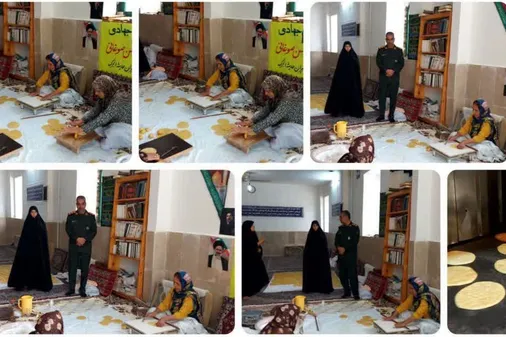 بانوان بافتی در سنگر پشتیبانی از رزمندگان