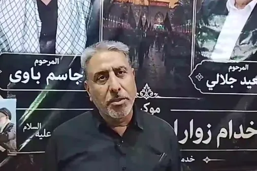 گفتوگو عربی با مسئول موکب خدام زوار الامام الحسین علیه السلام مرز چذابه درباره خدمات و تردد زائران