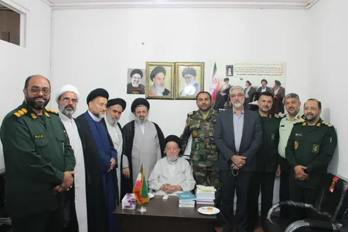 دیدار فرماندهان نیروهای مسلح استان با حضرت آیت الله شاهچراغی