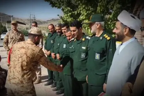 اردوی یک روزه سربازان وظیفه ناحیه مقاومت بسیج سپاه سنندج از قاب دوربین