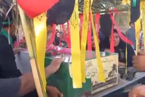 استقبال باشکوه از شهید گمنام در شهر مردهک شهرستان عنبرآباد