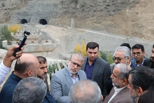 بازدید مدیرکل دادگستری مازندران و فرماندار ویژه آمل از پروژه جاده جایگزین سد هراز